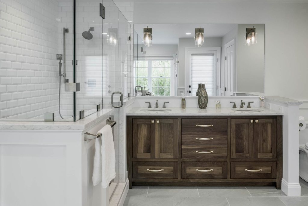 Duke Bathroom Dark Wood Cabinet