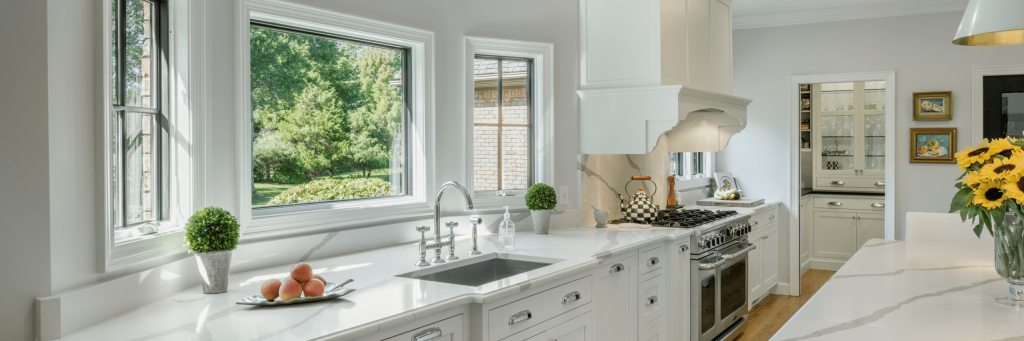Picture window above a sink