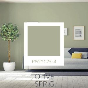 2022 interior design color trends PPG Olive Sprig
